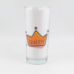 QUEEN- TAÇLI-RAKI BARDAĞI - ŞEFFAF - 