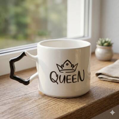 QUEEN-YILDIZ KUPA - SİYAH SAP - 1