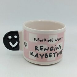 RENGİNİ KAYBETME-SMİLE KUPA - SİYAH SAP - 