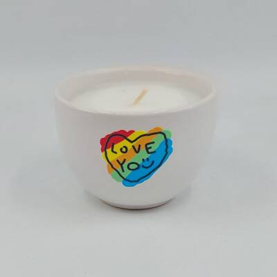 RENKLİ KALP LOVE YOU-MONO MUM - TEKLİ - 1