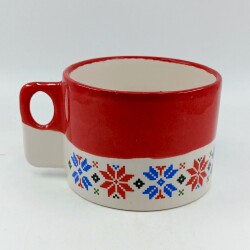 RENKLİ PİKSEL KARTANELERİ-POLO KUPA - KIRMIZI ÜST - 