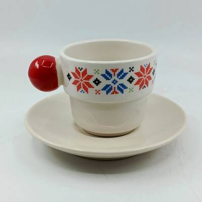 RENKLİ PİKSEL KARTANELERİ-PUNTO FİNCAN - KIRMIZI SAP - 1