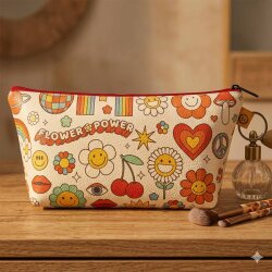 RETRO SARMAL-MAKYAJ ÇANTASI - TEKLİ - 