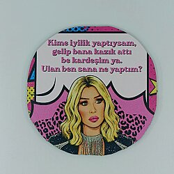 S-BEN SANA NE YAPTIM-AHŞAP BARDAK ALTLIĞI - TEKLİ - 
