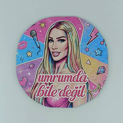S - UMRUMDA BİLE DEĞİL-AHŞAP BARDAK ALTLIĞI - TEKLİ - 1