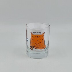SAKİNLEŞ KEDİ-SHOT BARDAĞI - ŞEFFAF - 