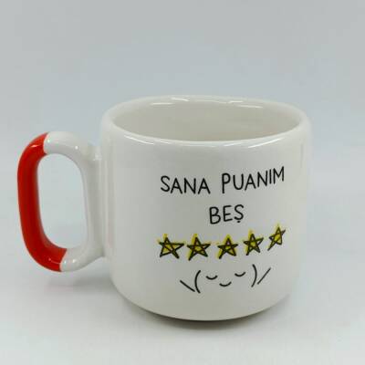 SANA PUANIM 5 -ARYA ÇAY FİNCANI - TURUNCU SAP - 1