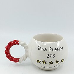 SANA PUANIM 5-BALONCUK KUPA - KIRMIZI SAP - 
