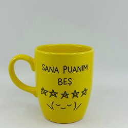 SANA PUANIM 5 -OVAL KUPA - SARI SAP SARI GÖVDE SARI İÇ - 