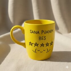 SANA PUANIM 5 -OVAL KUPA - SARI SAP SARI GÖVDE SARI İÇ - 