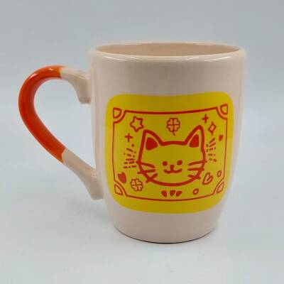 ŞANS KEDİSİ-OVAL KUPA - TURUNCU SAP - 1