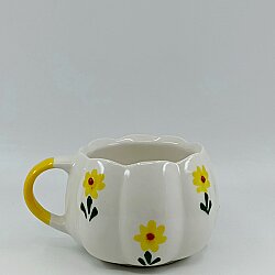 SARI PAPATYA - 3D-ÇİÇEK KUPA - 3D - 