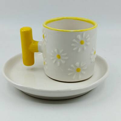 SARI PAPATYA - 3D-T TÜRK KAHVESİ FİNCANI - 3D - 1