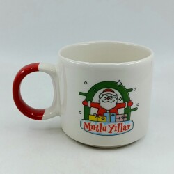 SARILAN NOEL BABA MUTLU YILLAR-D KUPA - KIRMIZI SAP - 