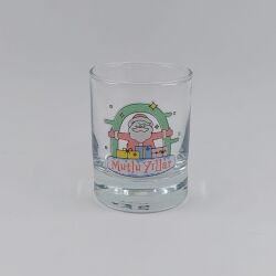 SARILAN NOEL BABA MUTLU YILLAR-SHOT BARDAĞI - ŞEFFAF - 