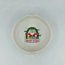 SARILAN NOEL BABA MUTLU YILLAR-YUVARLAK KÜLLÜK - TRANSPARAN GÖVDE - 