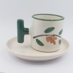 SARMAŞIK YAPRAKLAR - 3D-T TÜRK KAHVESİ FİNCANI - 3D - 