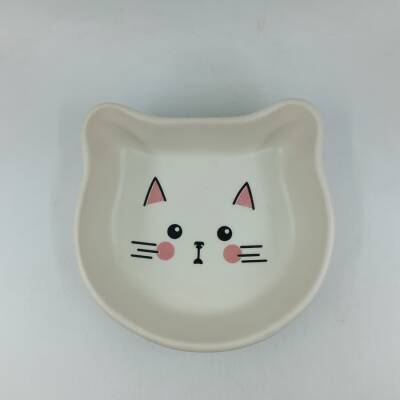 ŞAŞKIN KEDİ-KEDİ MAMA KABI - TRANSPARAN - 1