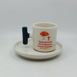 ŞEKER PORTAKALI-T TÜRK KAHVESİ FİNCANI - YEŞİL SAP - 