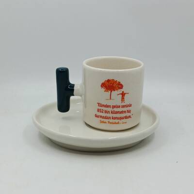 ŞEKER PORTAKALI-T TÜRK KAHVESİ FİNCANI - YEŞİL SAP - 1