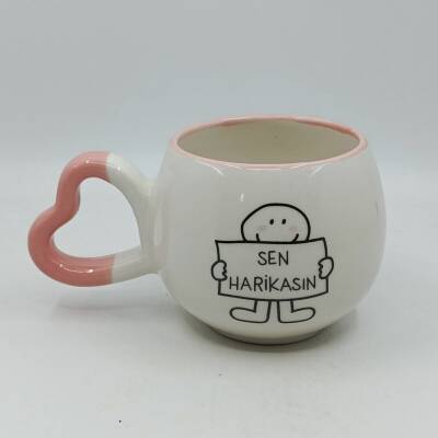 SEN HARİKASIN-AMOUR KUPA - PEMBE SAP PEMBE TURNET - 1