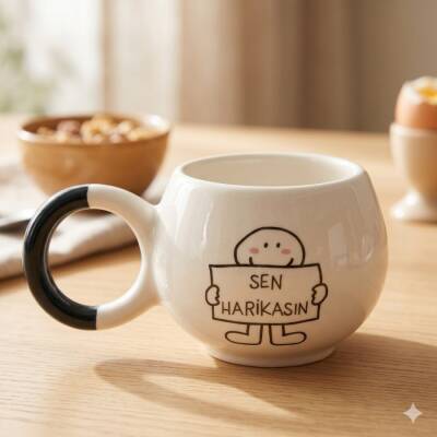 SEN HARİKASIN-BALONCUK KUPA - YEŞİL SAP - 1