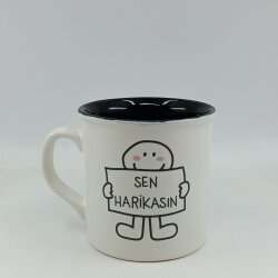 SEN HARİKASIN-İDA KUPA - TRANSPARAN SAP TRANSPARAN GÖVDE SİYAH İÇ - 