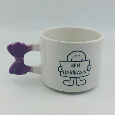 SEN HARİKASIN-KURDELE KUPA - MOR SAP - 1