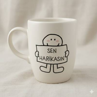 SEN HARİKASIN-OVAL KUPA - TRANSPARAN SAP - 1