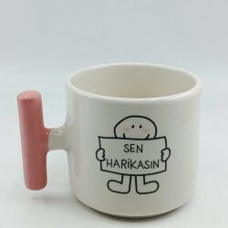 SEN HARİKASIN-T KUPA - PEMBE SAP - 