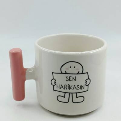 SEN HARİKASIN-T KUPA - PEMBE SAP - 1