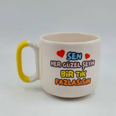 SEN HER GÜZEL ŞEYİN Bİ TIK - ARYA ÇAY FİNCANI - SARI SAP - 1