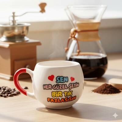 SEN HER GÜZEL ŞEYİN Bİ TIK - BALON KUPA - KIRMIZI SAP - 1