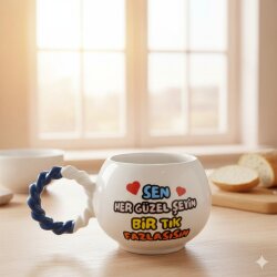 SEN HER GÜZEL ŞEYİN Bİ TIK-BALONCUK KUPA - KOBALT SAP - 