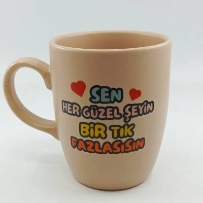SEN HER GÜZEL ŞEYİN Bİ TIK-OVAL KUPA - PEMBE SAP PEMBE GÖVDE PEMBE İÇ - 1