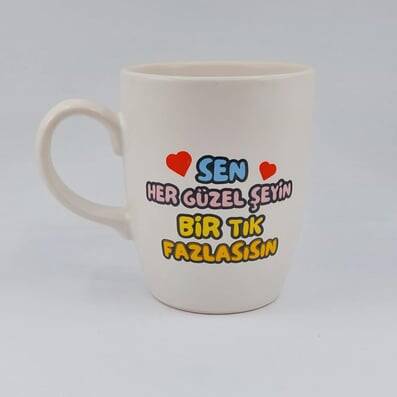 SEN HER GÜZEL ŞEYİN Bİ TIK - OVAL KUPA - TRANSPARAN SAP - 1