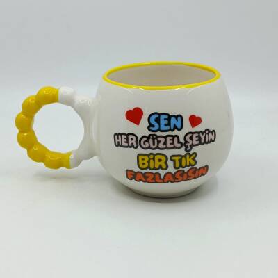 SEN HER GÜZEL ŞEYİN Bİ TIK-PUF KUPA - SARI SAP SARI TURNET - 1