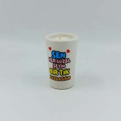 SEN HER GÜZEL ŞEYİN Bİ TIK-SERAMİK PANDORA MUM - TEKLİ - 