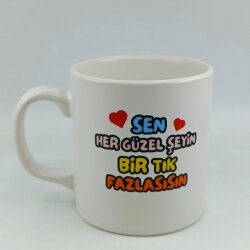 SEN HER GÜZEL ŞEYİN Bİ TIK-SİLİNDİR KUPA - TRANSPARAN - 