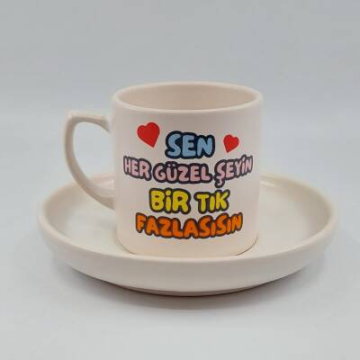 SEN HER GÜZEL ŞEYİN Bİ TIK-VENÜS TÜRK KAHVESİ FİNCANI - TRANSPARAN - 1