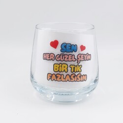 SEN HER GÜZEL ŞEYİN Bİ TIK-VİSKİ BARDAĞI - ŞEFFAF - 