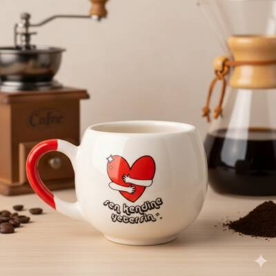 SEN KENDİNE YETERSİN-BALON KUPA - KIRMIZI SAP - 1