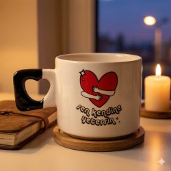 SEN KENDİNE YETERSİN-KALP KUPA - SİYAH SAP - 