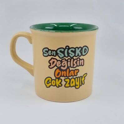 SEN ŞİŞKO DEĞİLSİN ONLAR-İDA KUPA - SARI SAP SARI GÖVDE YEŞİL İÇ - 1