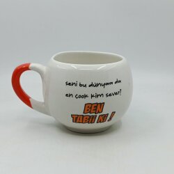 SENİ BU DÜNYADA EN ÇOK -BALON KUPA - TURUNCU SAP - 