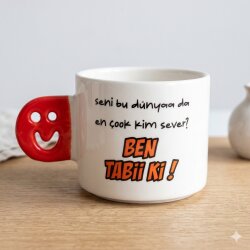 SENİ BU DÜNYADA EN ÇOK -SMİLE KUPA - TURUNCU SAP - 