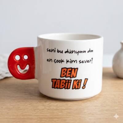 SENİ BU DÜNYADA EN ÇOK -SMİLE KUPA - TURUNCU SAP - 1