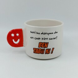 SENİ BU DÜNYADA EN ÇOK -SMİLE KUPA - TURUNCU SAP - 