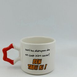 SENİ BU DÜNYADA EN ÇOK -YILDIZ KUPA - TURUNCU SAP - 