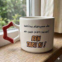 SENİ BU DÜNYADA EN ÇOK -YILDIZ KUPA - TURUNCU SAP - 